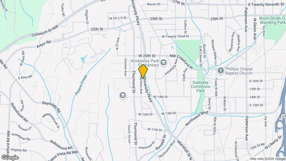 1605 Harrison Ave Map and Location Details