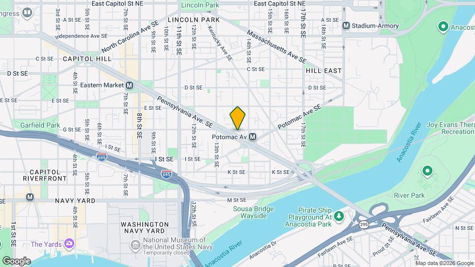 1336 Pennsylvania Ave. SE Map and Location Details