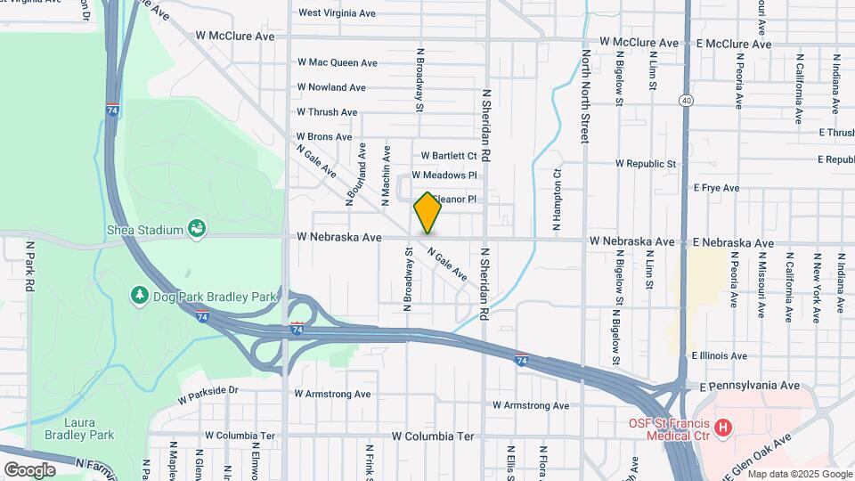 1832 N Gale Ave Map and Location Details