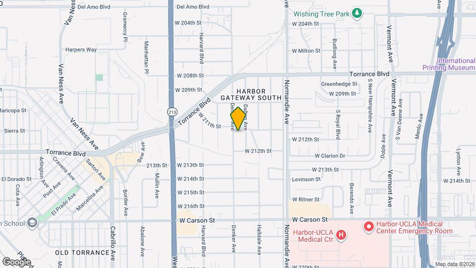 21116 Denker Ave Map and Location Details