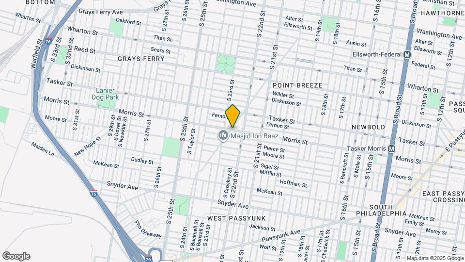 1701 Point Breeze Ave Map and Location Details