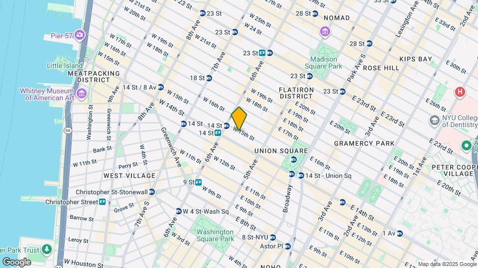 42 W 15th St Map and Location Details