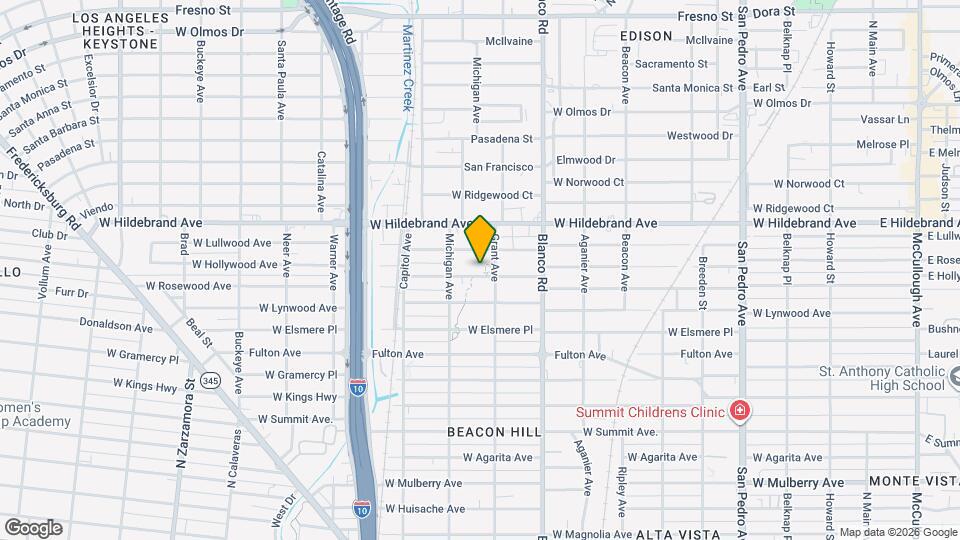 1019 W Rosewood Ave Mapa y Detalles de la Ubicación