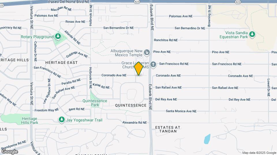 10204 Coronado Ave NE Map and Location Details