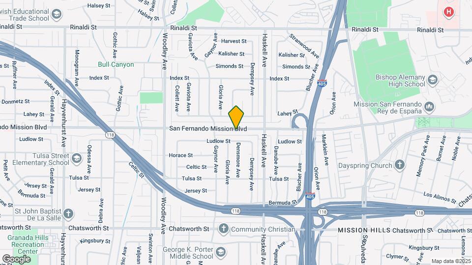 15906 San Fernando Mission Blvd Map and Location Details