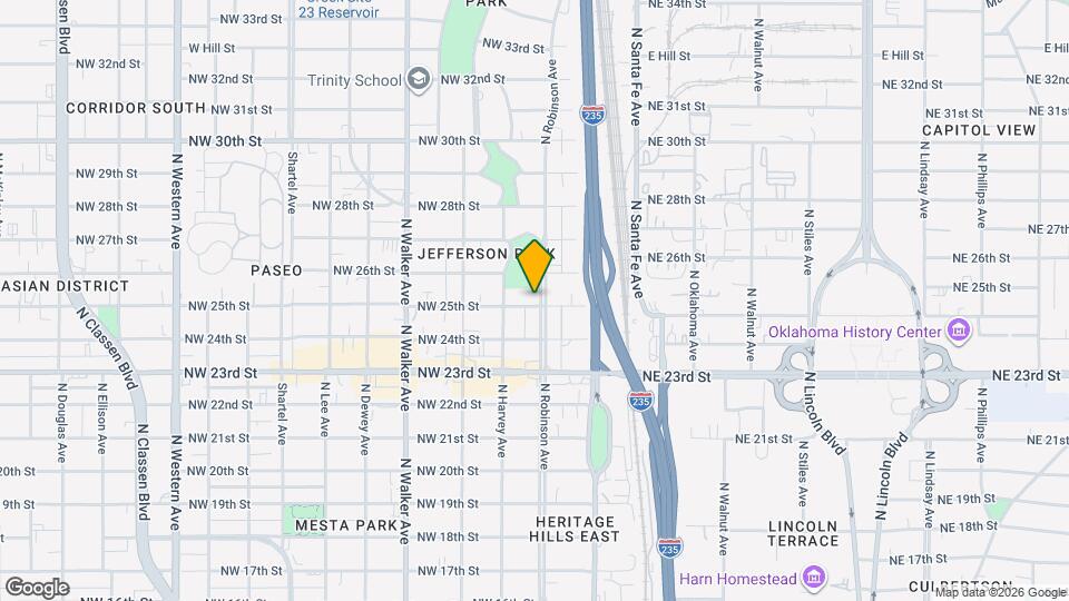 2601 N Robinson Ave Map and Location Details