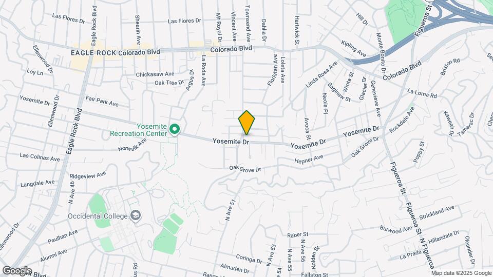 1591 Yosemite Dr Map and Location Details