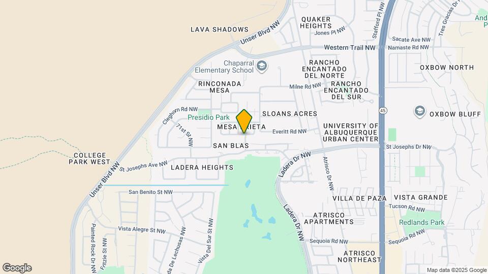 6500 Mesa Alegre Ave NW Map and Location Details