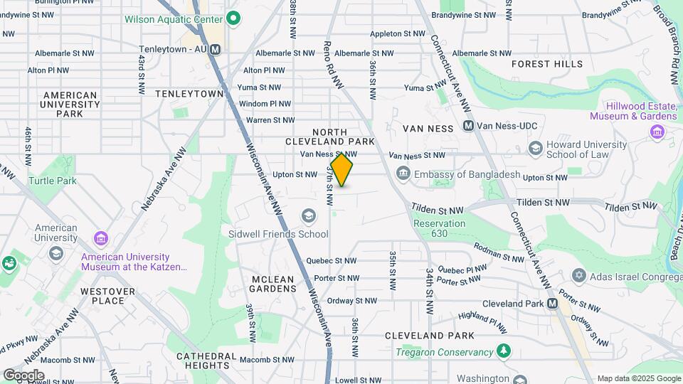 3631 Tilden St NW Map and Location Details