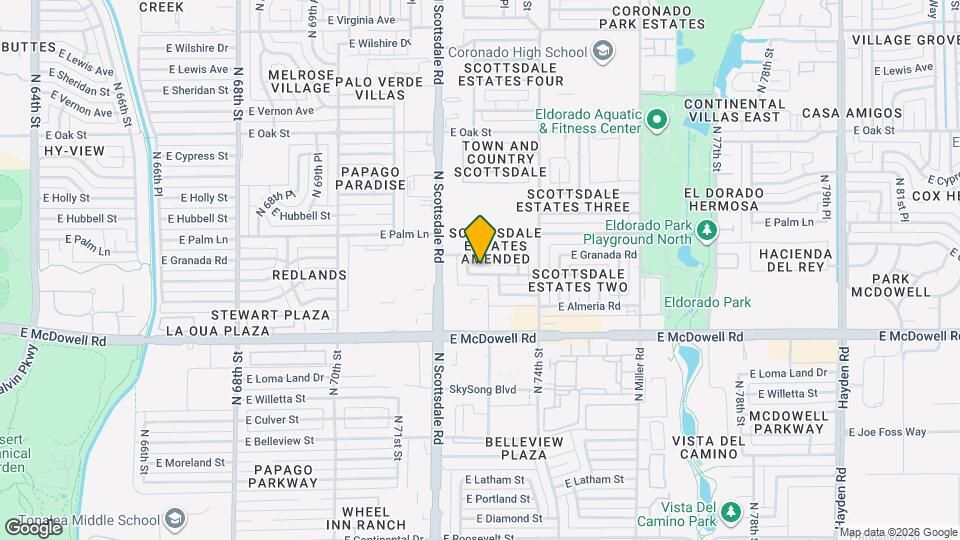 7244 E Coronado Rd Map and Location Details