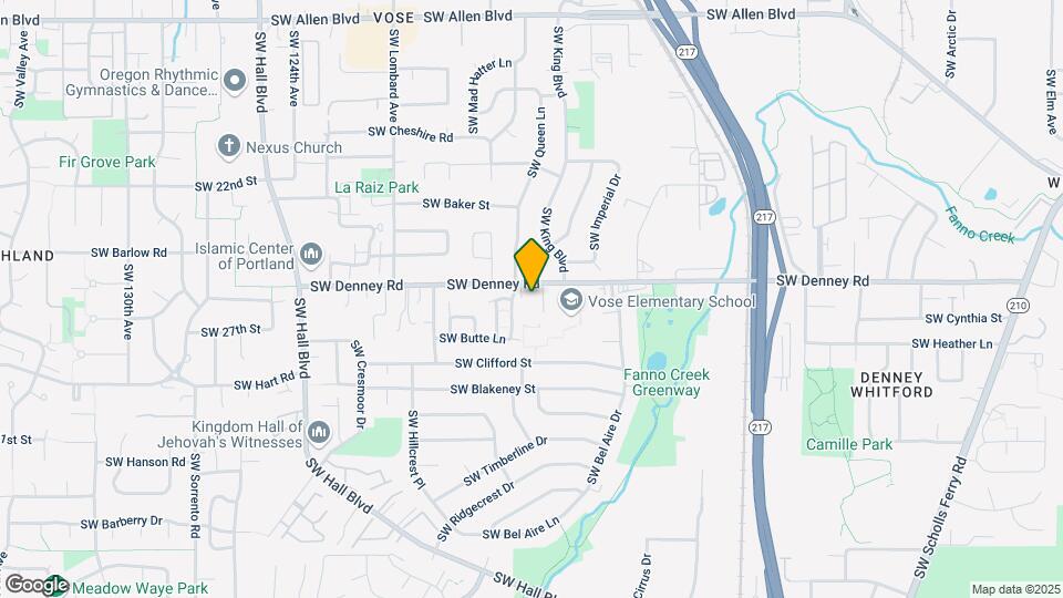 11490 SW Denney Rd Map and Location Details