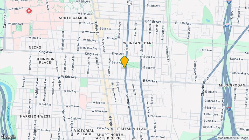 1243 - 1251 Summit St Map and Location Details