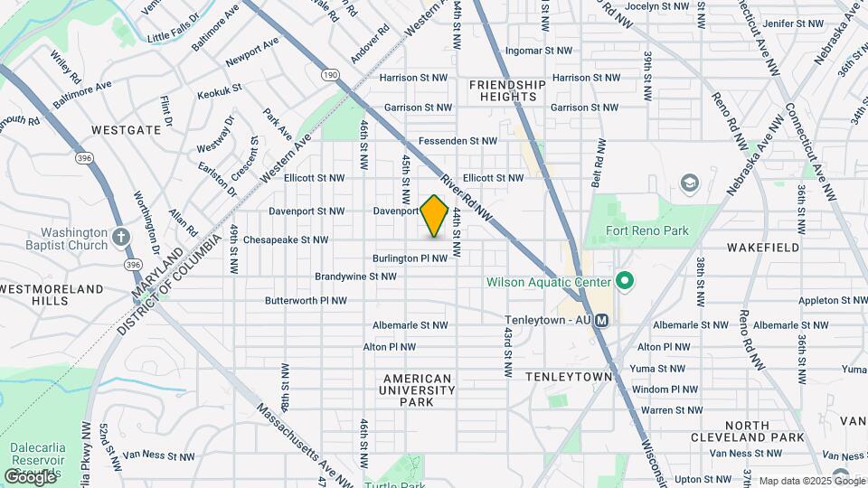 4420 Chesapeake St NW Map and Location Details