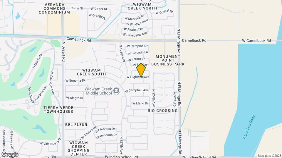 12529 W Highland Ave Map and Location Details