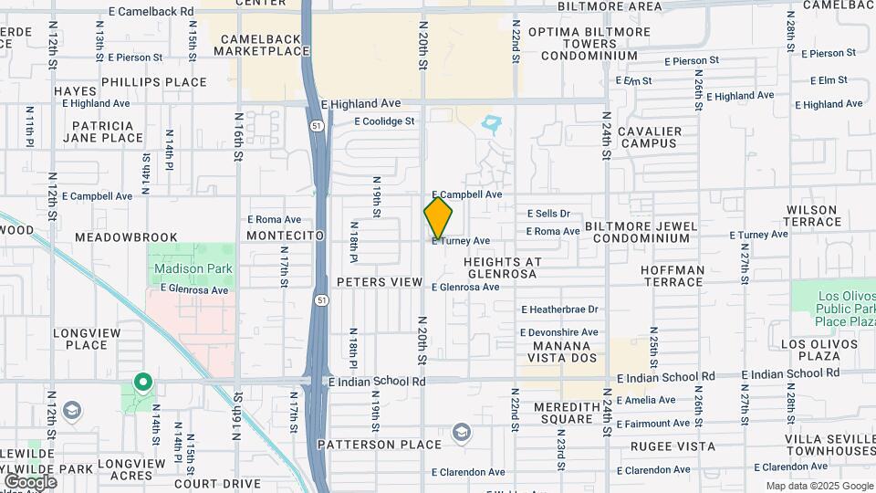 2011-2015 E Turney Ave Mapa y Detalles de la Ubicación