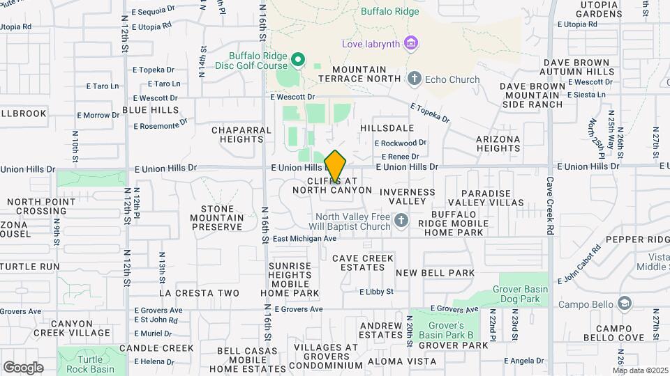 1717 E Union Hills Dr Map and Location Details