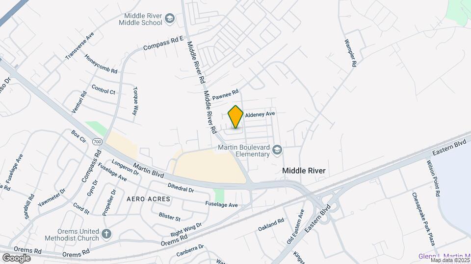 Middle River Townhomes Mapa y Detalles de la Ubicación