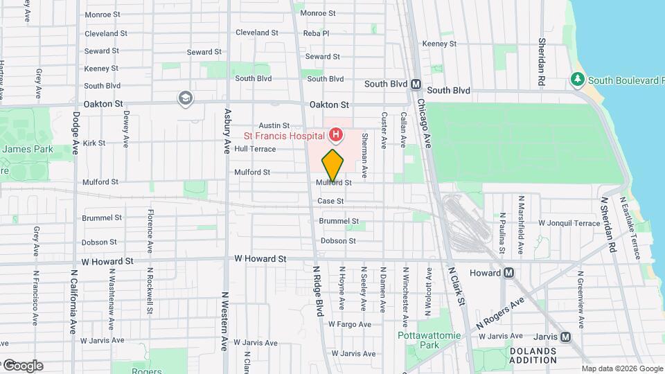 814 Mulford St Map and Location Details