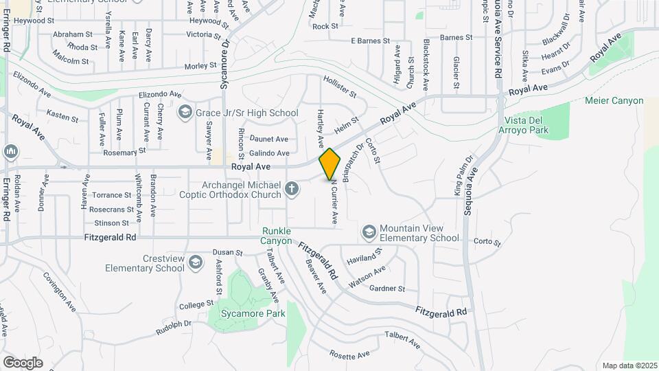 1155 N Currier Ave, Unit 2F Map and Location Details