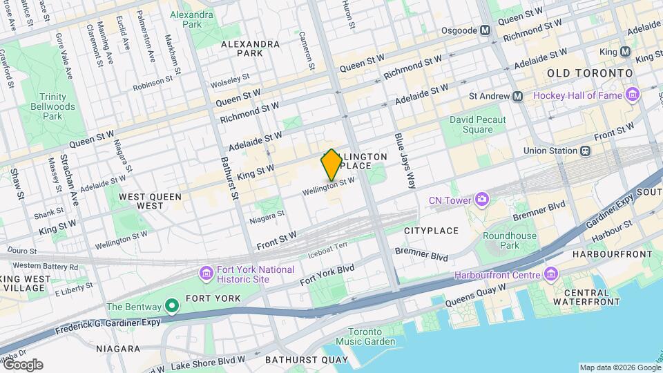 435 Wellington St W, Unit 1205 Map and Location Details