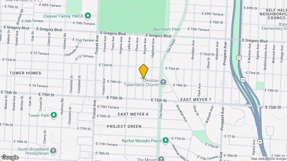 7346 Wayne Ave Map and Location Details
