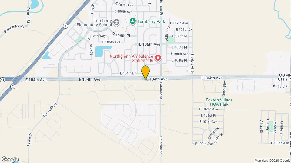 13531 E 103rd Pl Map and Location Details