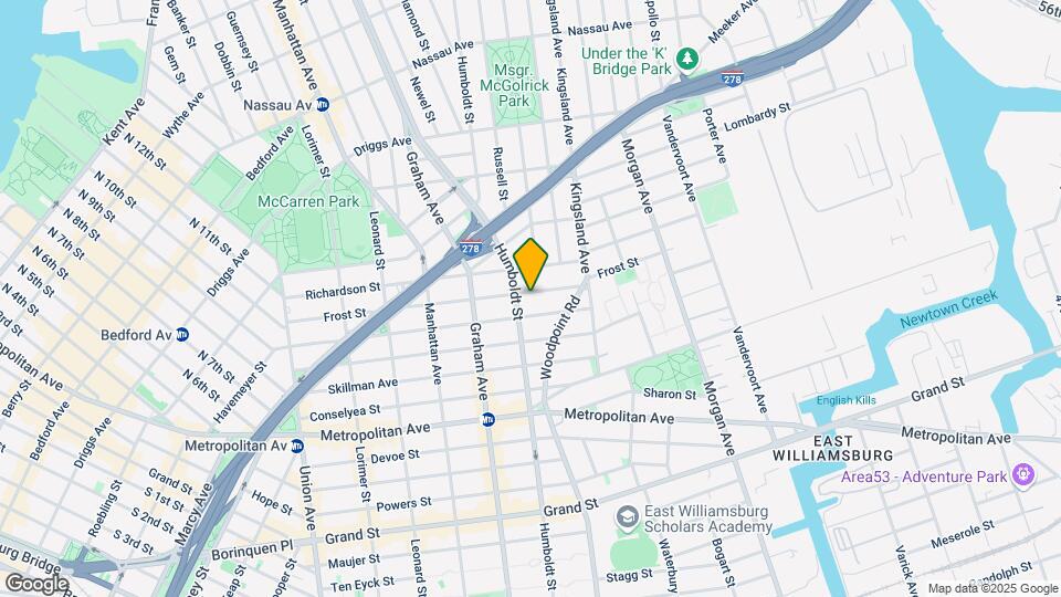 210 Frost St Mapa y Detalles de la Ubicación