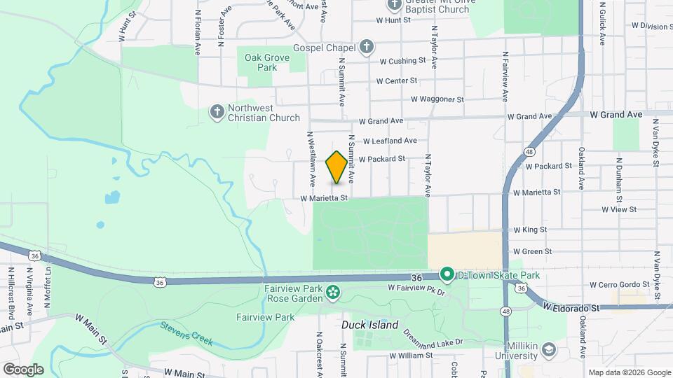 1020 N Oakcrest Ave Mapa y Detalles de la Ubicación