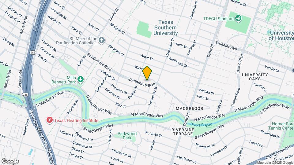 3425 Southmore Blvd Mapa y Detalles de la Ubicación