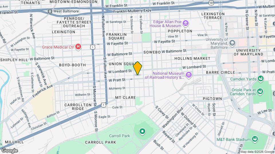 1424 W Pratt St Map and Location Details