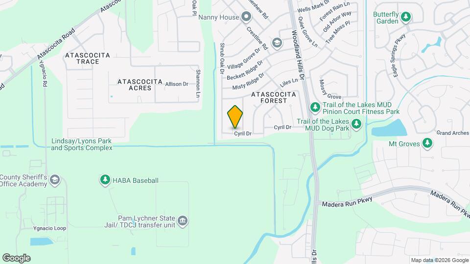 16602 Quiet Trail Dr Mapa y Detalles de la Ubicación