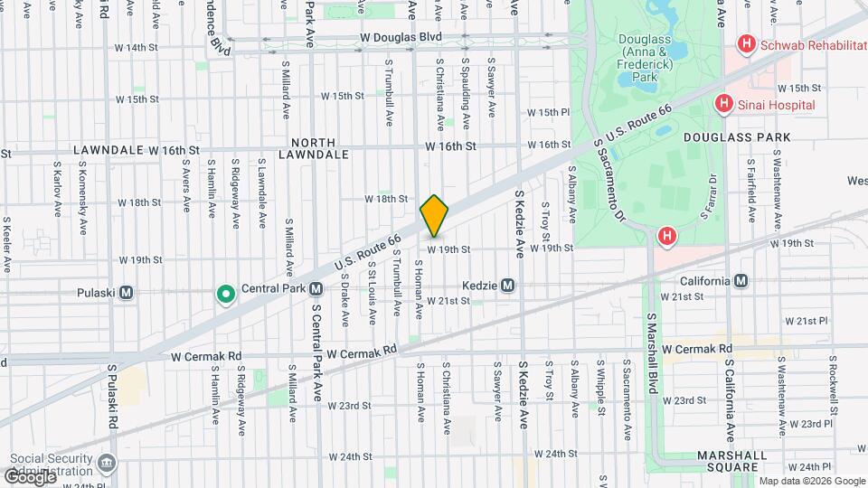3336 W 19th St Map and Location Details