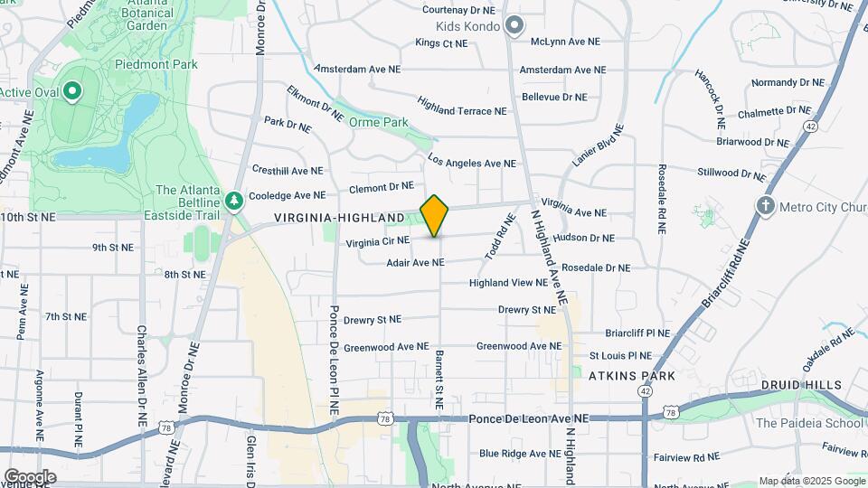 865 Virginia Cir NE Map and Location Details