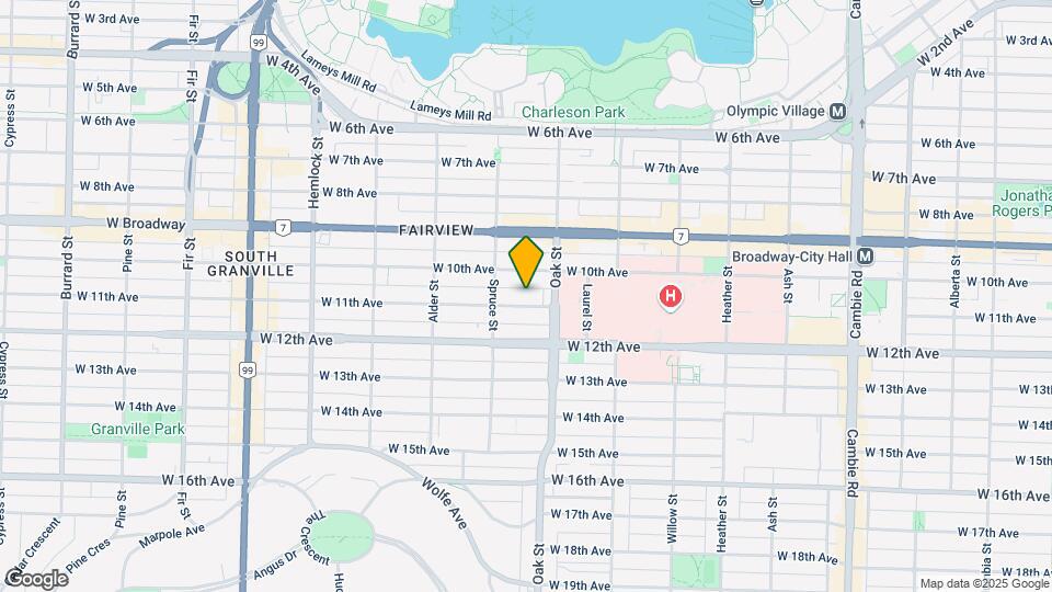 1045 W 11th Ave Map and Location Details