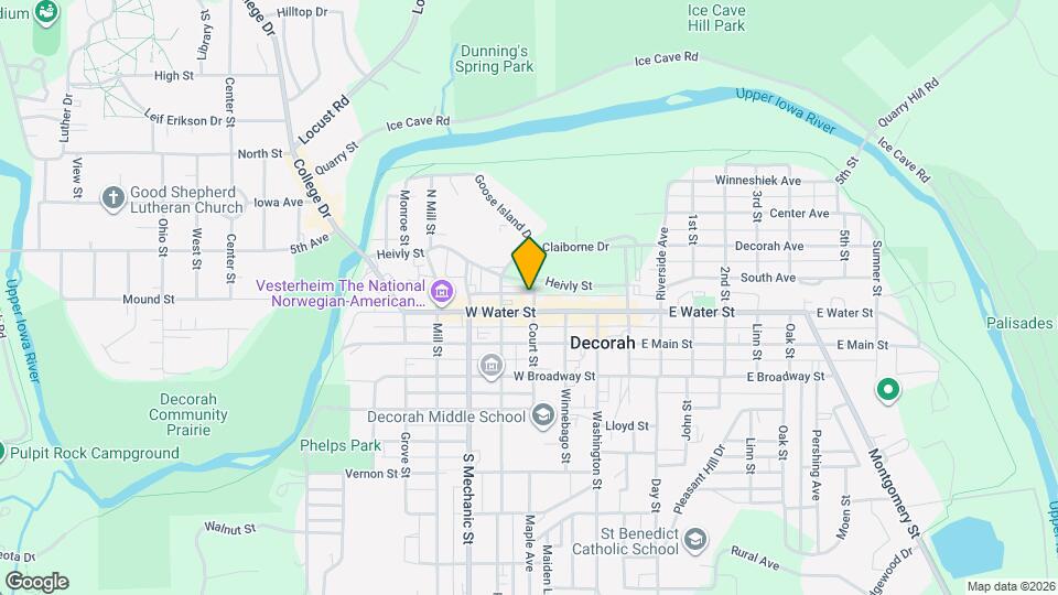 Decorah Woolen Mill Map and Location Details