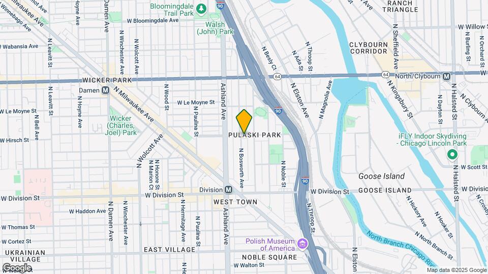 1359-1363 N Bosworth Ave Map and Location Details