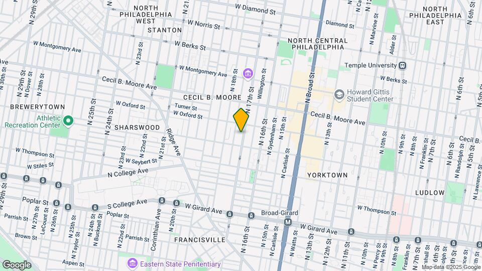 1522 N 17th St Map and Location Details