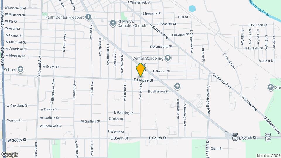 334 E Empire St Map and Location Details