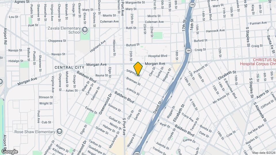 2405 Crews St Map and Location Details