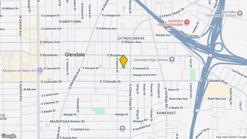 1122 E Harvard St Map and Location Details