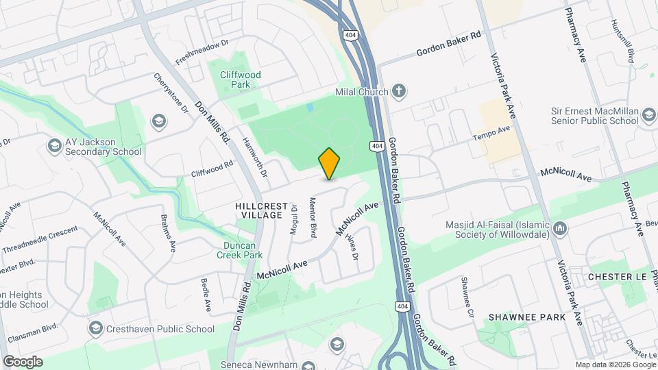 104 Mentor Blvd Map and Location Details