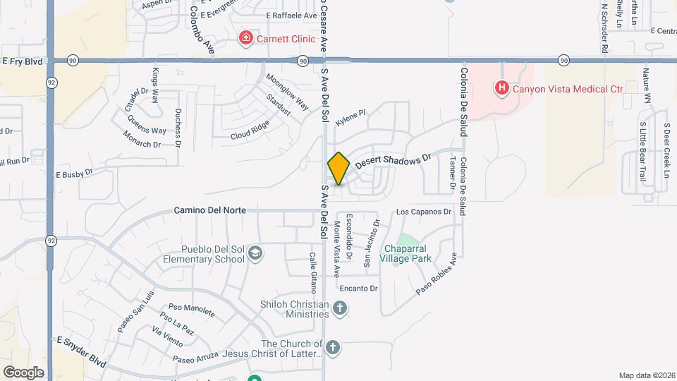 725 S Vía Serena Map and Location Details