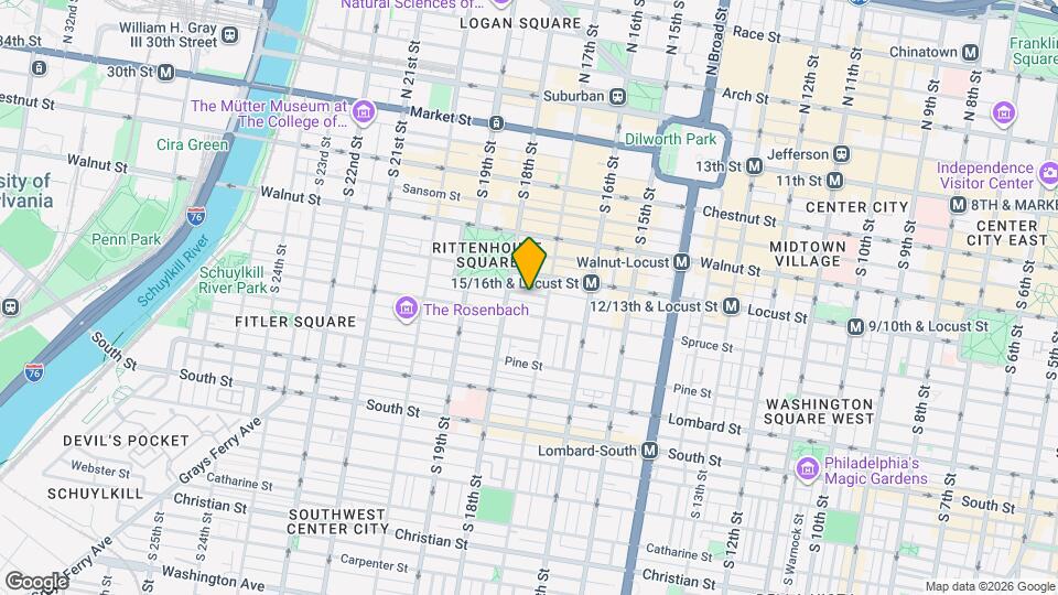 1714 Rittenhouse Square Map and Location Details