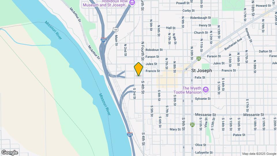 414 S 22nd St Map and Location Details