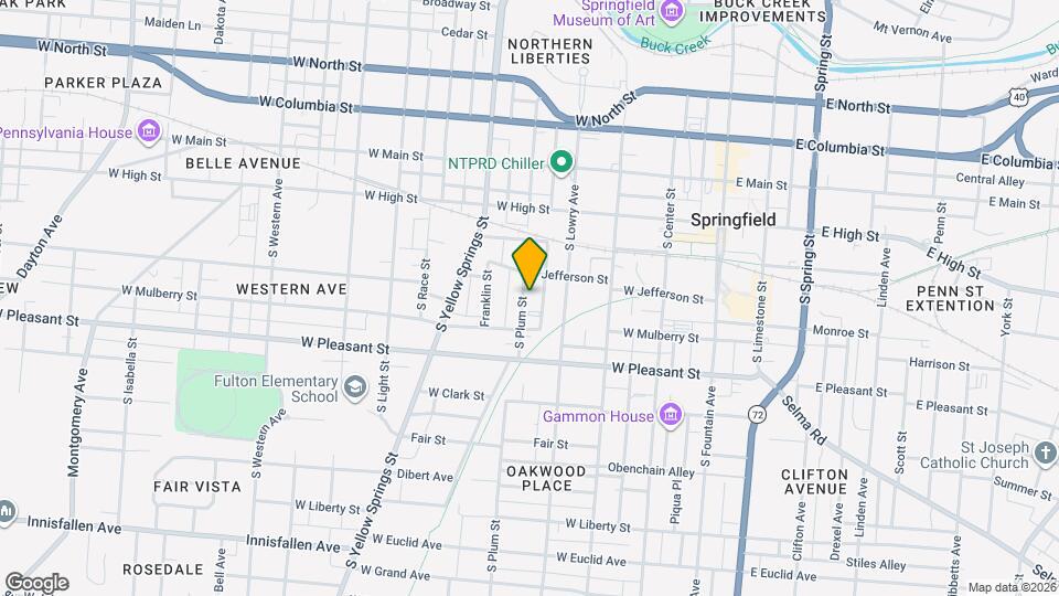 306 S Plum St Map and Location Details