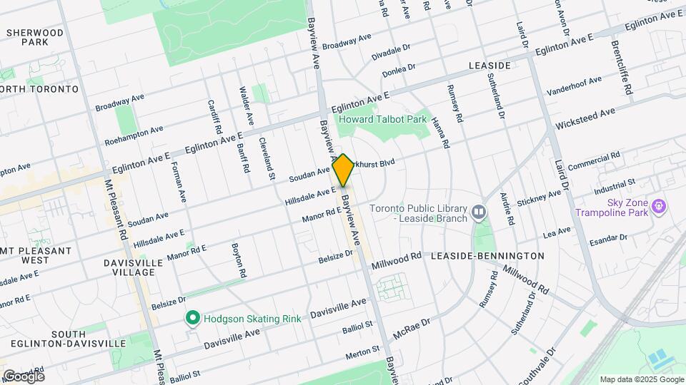 1731 Bayview Ave Map and Location Details