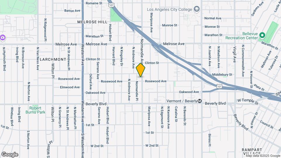455-467 N Normandie Ave Mapa y Detalles de la Ubicación