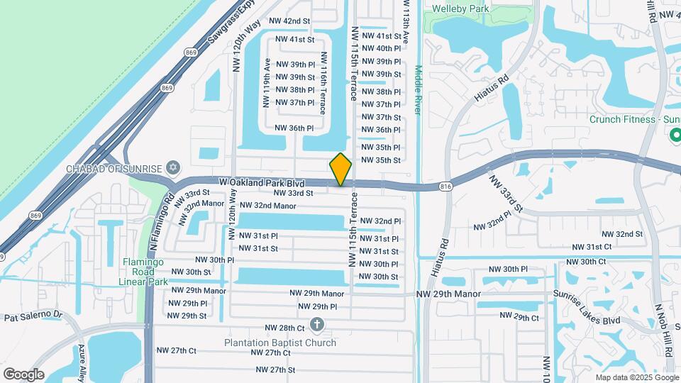 11541 NW 33rd St Map and Location Details