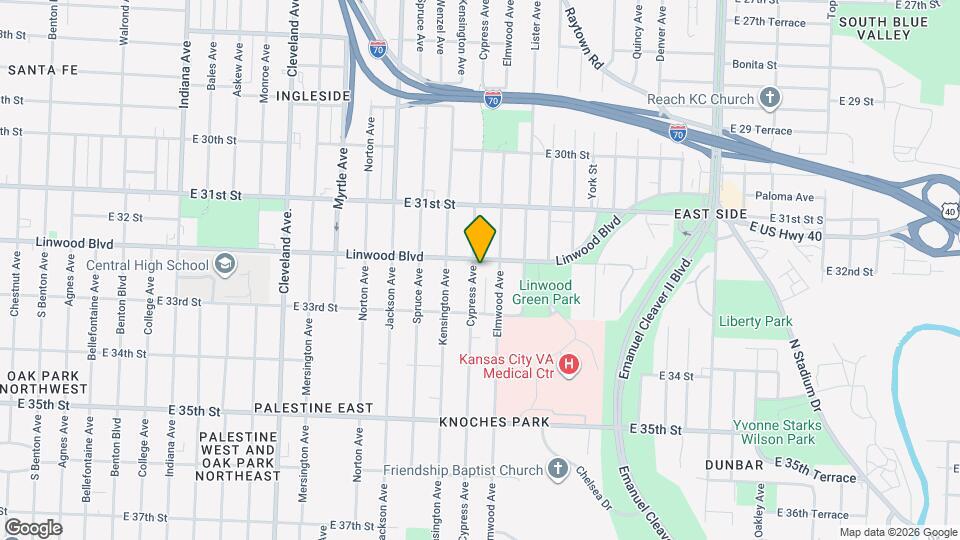 4505 E Linwood Blvd Map and Location Details