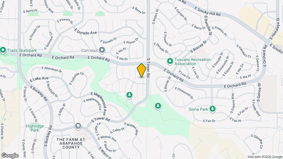 5971 S Zeno Ct Map and Location Details